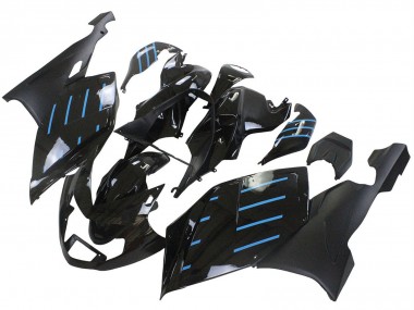 Carenagens Moto BMW K1200S 2005-2010 - Preto Brilhante Preto Fosco Azul Linha