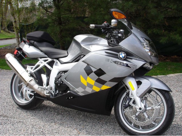 Carenagem Moto BMW K1200S 2005-2010 - Prata Amarelo Preto
