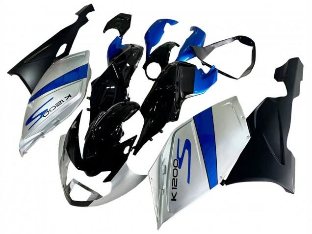 Carenagem Moto BMW K1200S 2005-2010 - Prata Azul Preto