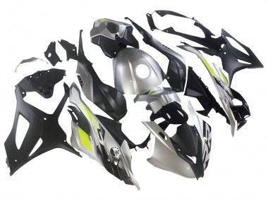 Carenagens Moto BMW S1000RR 2023-2024 - Prata Preto Fosco Verde Limão