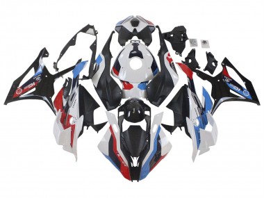 Carenagens Moto BMW S1000RR 2023-2024 - Branco Azul Vermelho Preto Fosco
