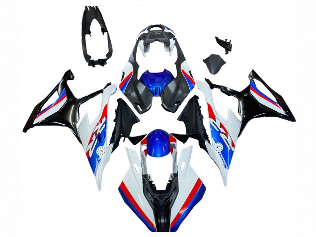 Carenagens Moto BMW S1000RR 2019-2022 - Branco Azul Vermelho