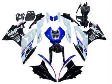 Carenagem Moto BMW S1000RR 2017-2018 - Branco Azul Preto Brilhante