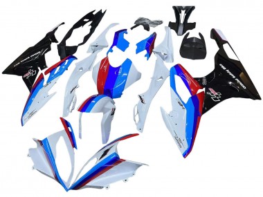 Kits Carenagem Moto BMW S1000RR 2015-2016 - Branco Vermelho Azul Preto Brilhante