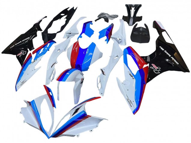Kits Carenagem Moto BMW S1000RR 2015-2016 - Branco Vermelho Azul Preto Brilhante