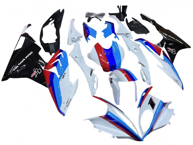 Kits Carenagem Moto BMW S1000RR 2015-2016 - Branco Vermelho Azul Preto Brilhante