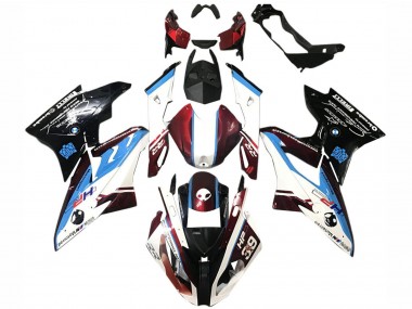 Carenagem Moto BMW S1000RR 2015-2016 - Branco Vermelho Azul Preto Brilhante
