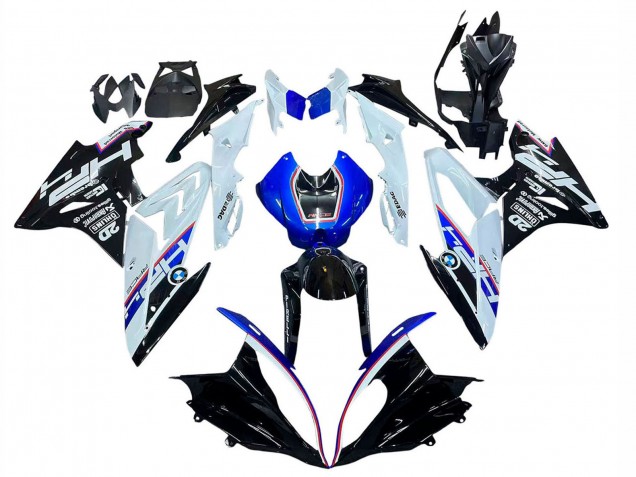 Kits Carenagem Moto BMW S1000RR 2015-2016 - Branco Azul Preto Brilhante