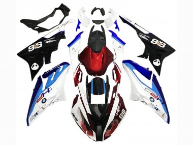 Kits Carenagem Moto BMW S1000RR 2015-2016 - Branco Vermelho Azul Preto