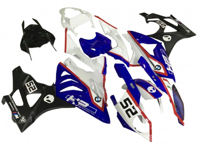 Carenagem Moto BMW S1000RR 2009-2014 - Branco Vermelho Azul Preto HP
