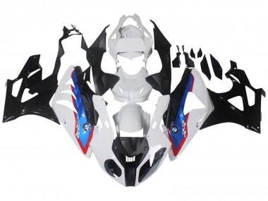 Carenagens Moto BMW S1000RR 2009-2014 - Branco Vermelho Azul Preto Brilhante HP Becker Carbon