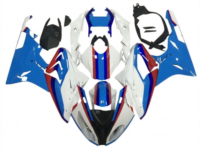 Carenagens Moto BMW S1000RR 2009-2014 - Branco Vermelho Azul