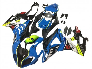 Carenagens Moto BMW S1000RR 2009-2014 - Azul Amarelo Vermelho Preto Tubarão VR 46