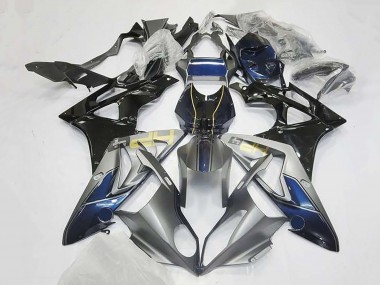 Carenagens Moto BMW S1000RR 2009-2014 - Prata Azul Preto Brilhante