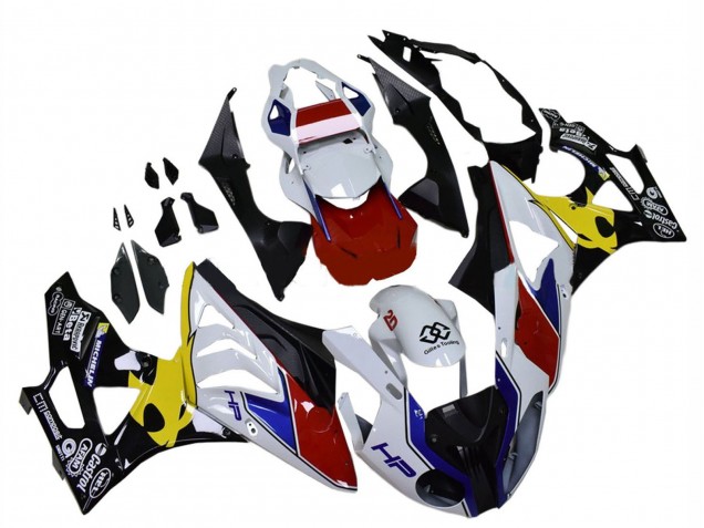 Carenagens Moto BMW S1000RR 2009-2014 - Branco Vermelho Amarelo Preto Castrol