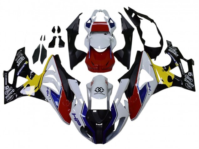 Carenagens Moto BMW S1000RR 2009-2014 - Branco Vermelho Amarelo Preto Castrol