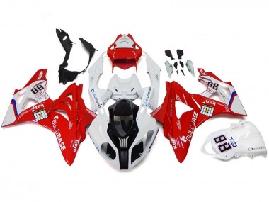 Carenagens Moto BMW S1000RR 2009-2014 - Branco Vermelho