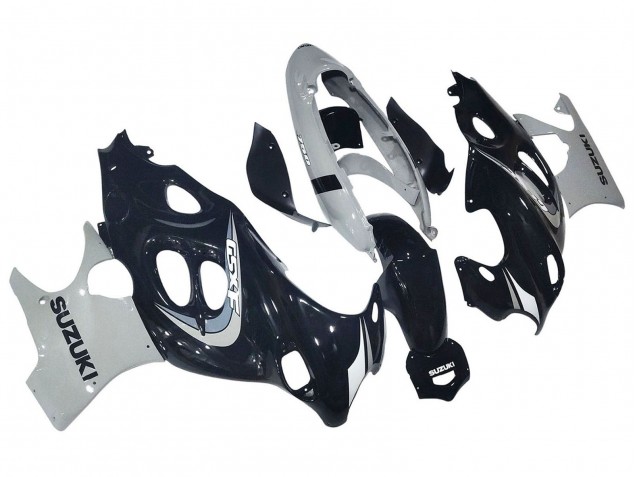 Carenagem Moto Suzuki GSX600F/GSX750F 2004-2006 - Preto Brilhante Cinzento