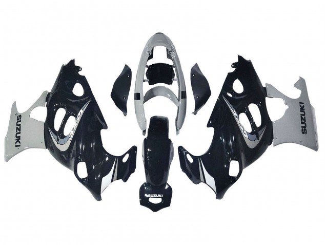 Carenagem Moto Suzuki GSX600F/GSX750F 2004-2006 - Preto Brilhante Cinzento