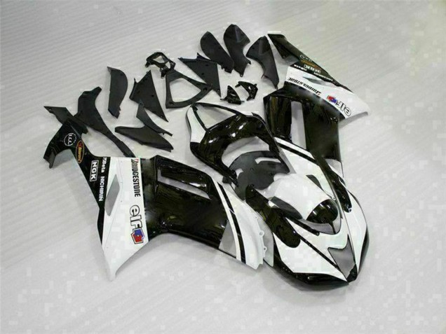 Carenagens Moto Kawasaki ZX6R 2007-2008 - Preto Branco