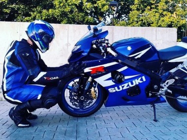Kits Carenagem Moto Suzuki GSXR 600 / GSXR 750 2004-2005 - Branco Azul Preto Vermelho