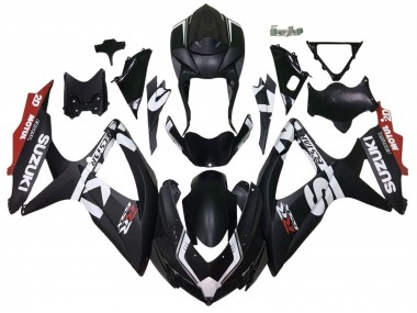 Carenagens Moto Suzuki GSXR 600 / GSXR 750 2008-2010 - Preto Fosco Vermelho Branco