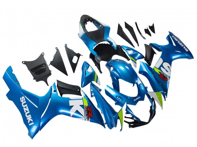 Carenagens Moto Suzuki GSXR 600 / GSXR 750 2011-2024 - Azul Claro Verde Branco Vermelho