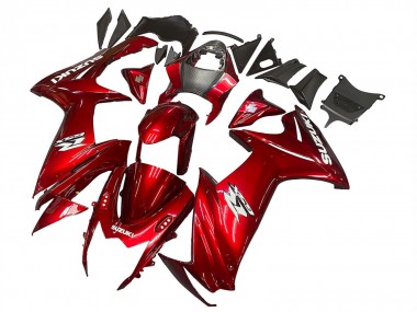 Carenagens Moto Suzuki GSXR 600 / GSXR 750 2011-2024 - Vermelho Branco Decal