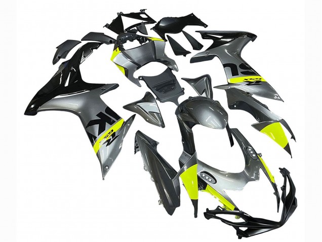 Carenagens Moto Suzuki GSXR 600 / GSXR 750 2011-2024 - Prata Amarelo Preto