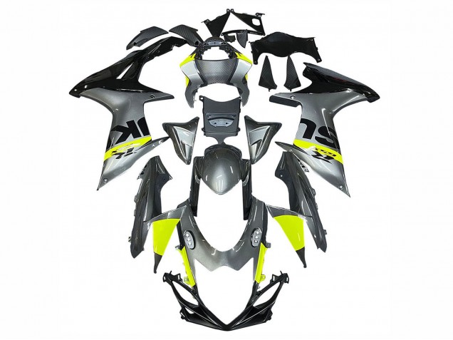 Carenagens Moto Suzuki GSXR 600 / GSXR 750 2011-2024 - Prata Amarelo Preto