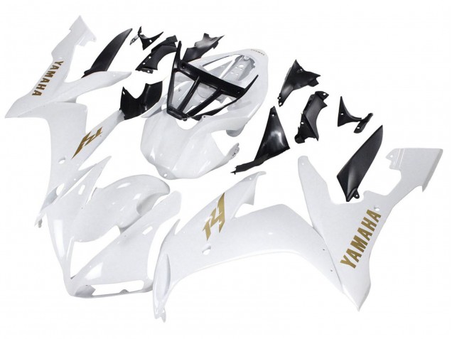 Carenagens Moto Yamaha YZF 1000 R1 2004-2006 - Branco Ouro Decalques
