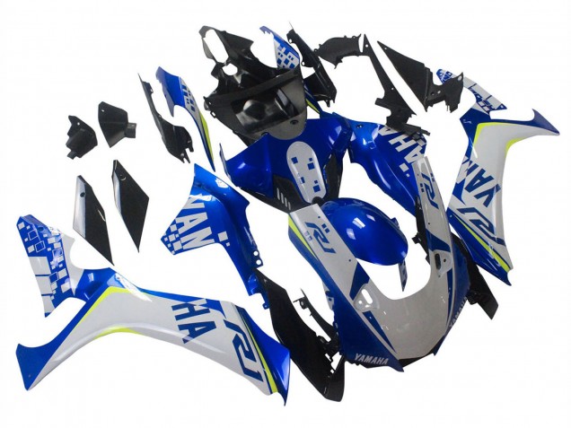 Carenagens Moto Yamaha YZF 1000 R1 2020-2025 - Branco Azul Amarelo Néon Preto Brilhante
