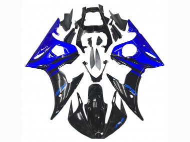 Carenagem Moto Yamaha YZF R6 2003-2004 - Azul Preto Brilhante