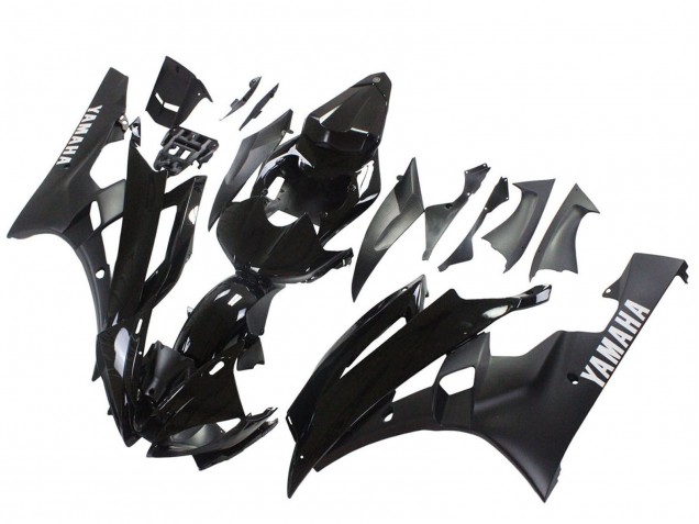 Carenagens Moto Yamaha YZF 600 R6 2006-2007 - Preto Brilhante Preto Fosco