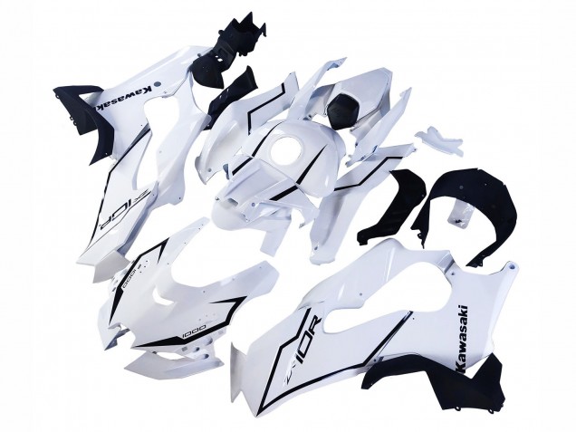 Carenagens Moto Kawasaki ZX10R 2021-2025 - Branco Preto