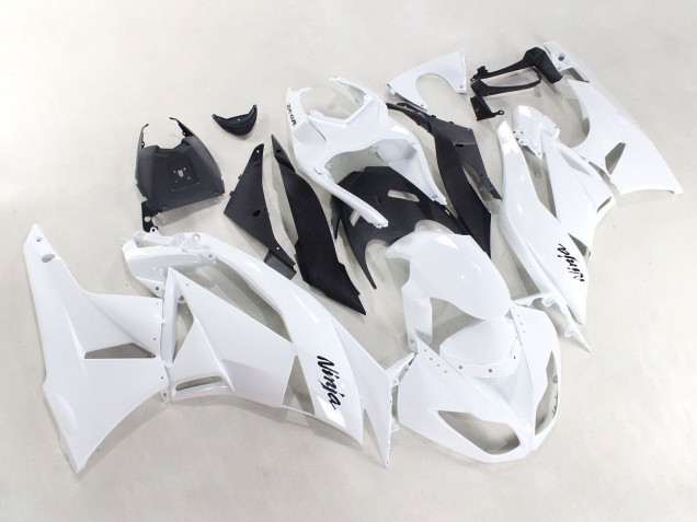 Carenagens Moto Kawasaki ZX6R 2009-2012 - Branco Preto Ninja