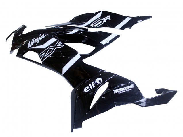 Carenagens Moto Kawasaki ZX6R 2019-2022 - Preto Brilhante Branco