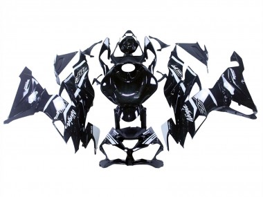 Carenagens Moto Kawasaki ZX6R 2019-2022 - Preto Brilhante Branco