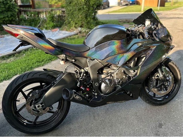 Carenagens Moto Kawasaki ZX6R 2019-2022 - Preto Arco-íris