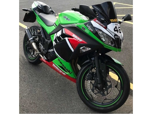 Carenagens Moto Kawasaki EX300 2013-2024 - Verde Branco Vermelho Preto Elf