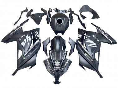 Carenagens Moto Kawasaki EX300 2013-2024 - Preto Fosco Branco Elf Neve