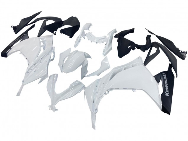 Carenagens Moto Kawasaki EX300 2013-2024 - Branco Preto