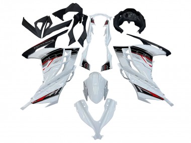 Carenagens Moto Kawasaki EX300 2013-2024 - Branco Vermelho Preto