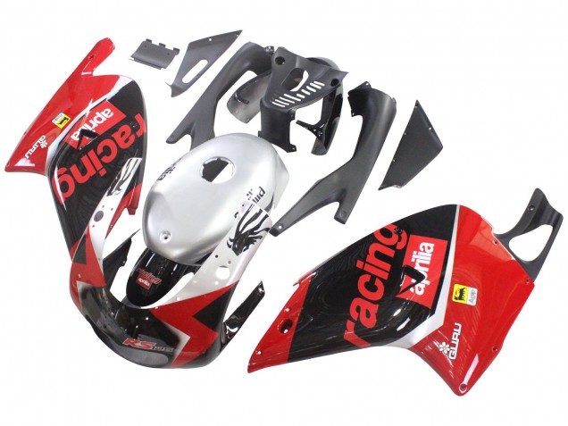 Carenagens Moto Aprilia RS125 2000-2005 - Vermelho Preto Prata Corrida