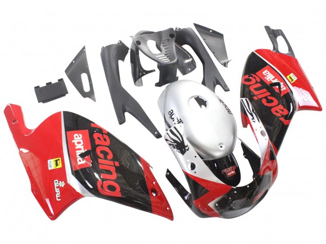 Carenagens Moto Aprilia RS125 2000-2005 - Vermelho Preto Prata Corrida
