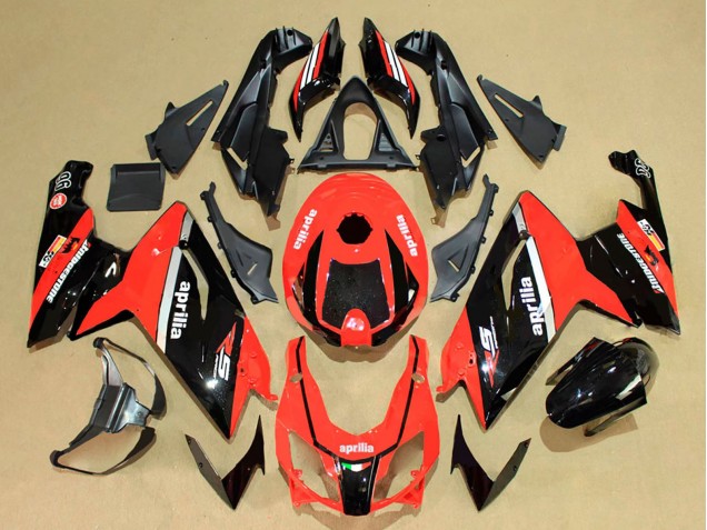 Carenagens Moto Aprilia RS125 2006-2011 - Vermelho Preto Brilhante Branco