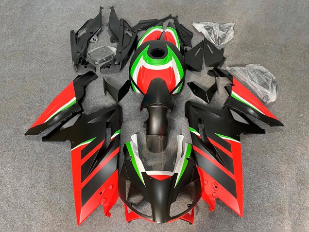 Carenagens Moto Aprilia RS125 2006-2011 - Preto Fosco Vermelho Verde Branco