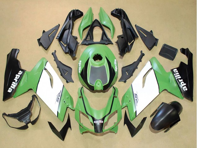 Carenagens Moto Aprilia RS125 2006-2011 - Verde Branco Preto
