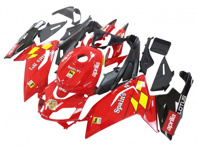 Carenagens Moto Aprilia RS125 2006-2011 - Vermelho Branco Amarelo Preto