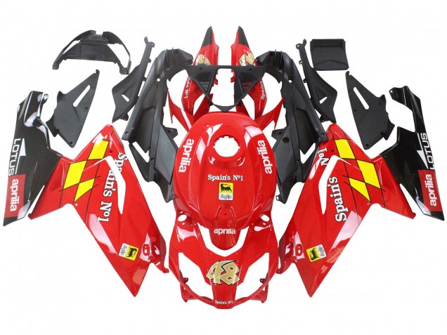 Carenagens Moto Aprilia RS125 2006-2011 - Vermelho Branco Amarelo Preto